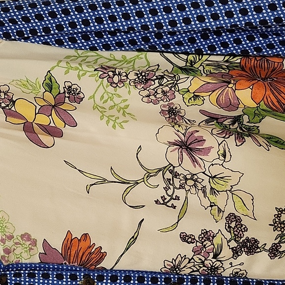 Anthropologie Preppy Maeve The Paz Button Down Colorful Patchwork Blouse Sz XLP - Picture 8 of 16